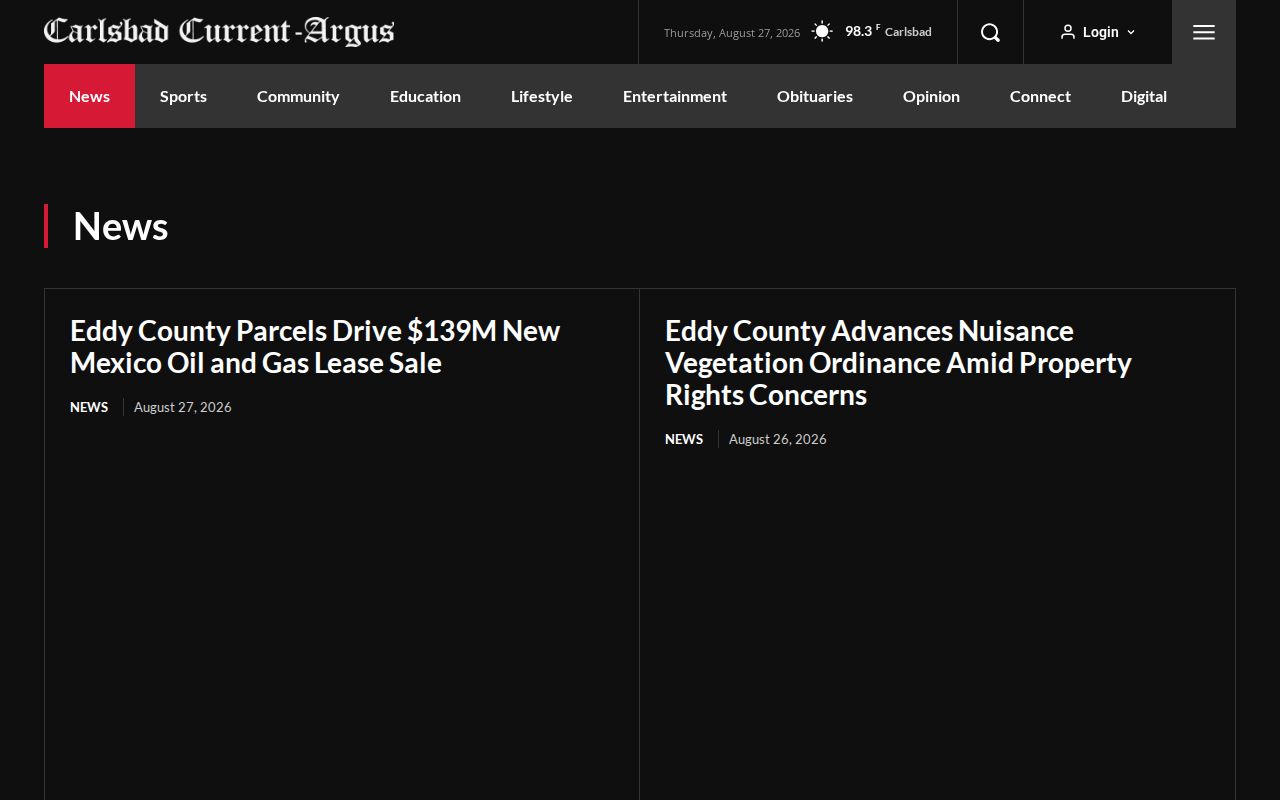 Eddy County crime news source at the Current-Argus news section